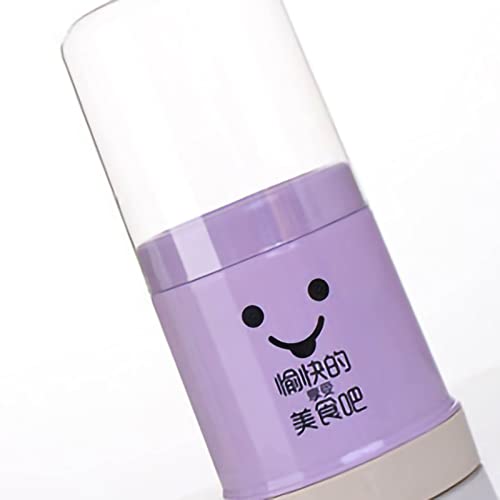 Cute Utensil Holder, Chopstick Holder Storage with Lid Plastic Kitchen Counter Utensil and Cutlery Holder With Removable Base Silverware Holder for Camping Picnic BBQ Party (Purple) - color: Purple