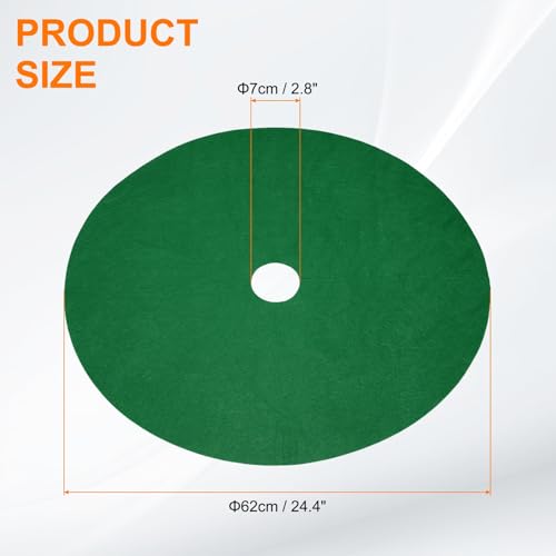 HARFINGTON 4pcs Tree Mulch Ring 24.4 Inch Non-Woven Round Tree Protector Weed Barrier Mat Plant Cover Rings for Weed Grass Control Root Protection, Green - color: Green, size: 24.4
