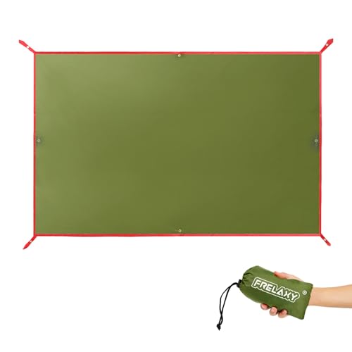 Frelaxy Tent Footprint, Waterproof Camping Tarp, Durable Tent Floor to Elevate Your Camping, Hiking, Backpacking, Hammock, Beach Experience - color: Army Green, size: 4-5 Person—104'' x 80''