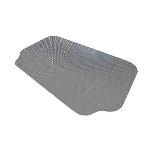 GrillTex Under the Grill Protective Deck and Patio Mat for BBQ Grills, Gas Grills, Charcoal Grills, Turkey Fryers and Pellet Smokers, 36" x 63", Black Diamond Plate, 8D-075-36C-5.3 - color: Grey, size: 36" x 63"
