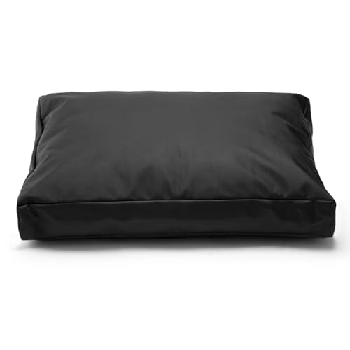Replacement Dog Bed Cover,Heavy Duty Waterproof Removable 54" L x 44" W x 4" H Reusable Dog Bed Covers with Zipper.Black,Cover Only - color: Black, size: 54" L x 44" W x 4" H