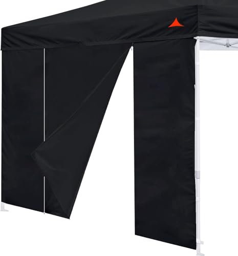 SCOCANOPY Door for 12x12 Canopy Frame Two Central Zipper Design for Easy Entry and Exit,1 Pack Sunwall Only,Black - color: Black, size: 12X12