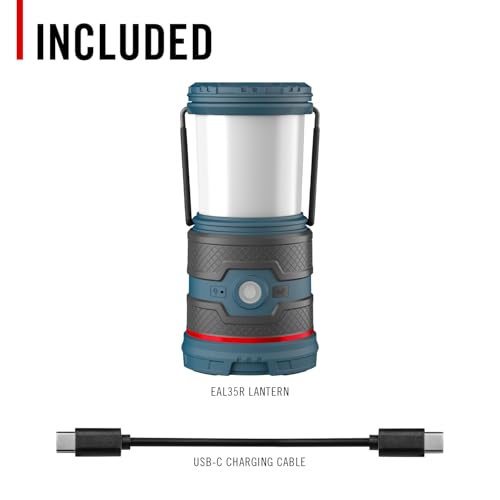 Coast EAL35R 1000 Lumen Voice-Controlled LED Emergency & Camping Area Lantern with Warm, Cool White, Day, Red & Red Flashing Mode, Power Bank Functionality - Forest - color: Forest Green