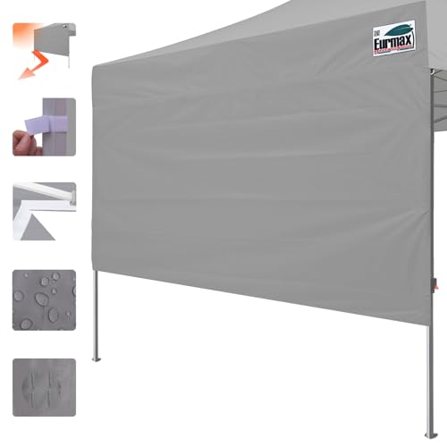 Eurmax USA 10ft Instant Canopy SunWall Canopy Tent Sidewall for Pop Up Canopy Tent,1 Pack Removable Sidewall Only(Grey) - color: Gray, size: 10ft