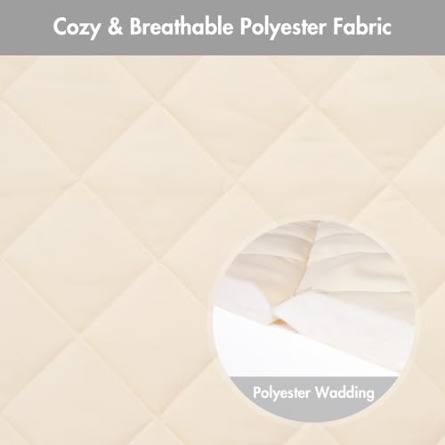ANOW Double Hammock Pad and Hammock Pillow Set, Portable Polyester Hammock Pad, Cream - color: Cream