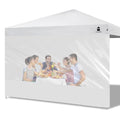 Clear Sidewall, Transparent Canopy Walls, Canopy Side Wall for 10x10 Pop Up Canopy - Straight Leg, Outdoor Instant Canopies Sidewall,1 Pack (White) - color: White - Spliceable