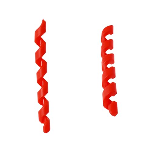 10 Pcs Each 5 Colors Wrap Spiral Bicycle Cable Sleeve Rubber Housing Protector Frame Guard for MTB Bike Shift Brake Line Pipe Anti-Friction Black Red White Green Transparent - color: Red
