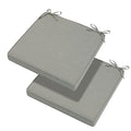 Magpie Fabrics Indoor Outdoor Waterproof Square Chair Cushion, 18" x 18" x 2.5", 2 Pack, Water Resistant Seat Cushions, for Patio Garden Office, Grey - color: Grey