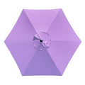 Sunnyglade 7.5ft Patio Umbrella Replacement Canopy Market Umbrella Top Outdoor Umbrella Canopy with 6 Ribs - color: Purple