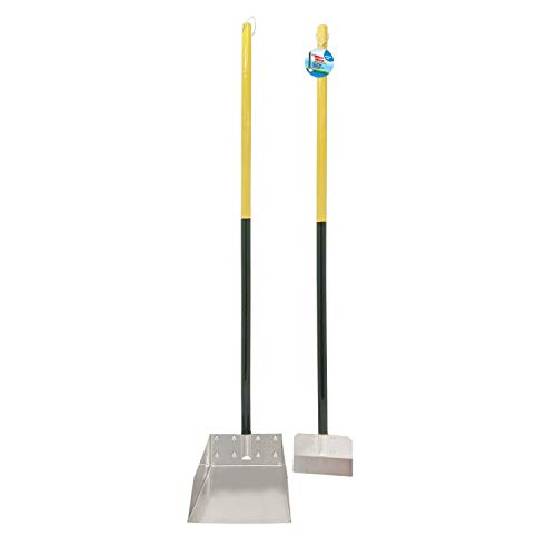 Four Paws Stainless Steel Long-Handled Dog Pooper Scooper Spade & Pan 2 Piece Set, Pet Waste Pickup Tool, 38" x 7" - size: Small, 7" x 7" x 38", style: Spade & Pan Set
