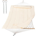 SUNCREAT Hammocks Replacement Hammock for Stand, 475 lbs Capacity, Two Person Backyard Hammock with Pad for Outside, Beige - color: Beige