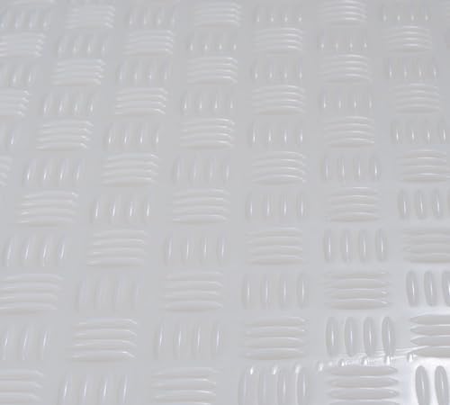 Mytee Products 4' x 8' White Ground Protection Mats with Diamond Plated Tread Design - High Density Polyethylene Mat, Easily Supports 90 Ton Loads on Lawns, Dirt, and Any Other Areas - color: White, size: 1 - Pack