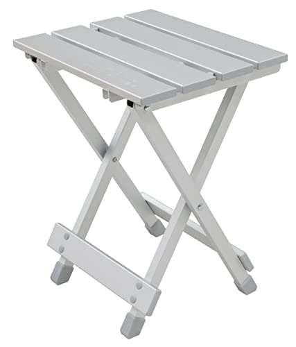 ALPS Mountaineering Sidekick Portable Stool or Side Table – Ultra Lightweight 2 lb Folding Camp Furniture with 200 lb Capacity, Aluminum Frame & Compact Carry-Bag for Camping, Tailgating, RV & Patio - color: Silver - New