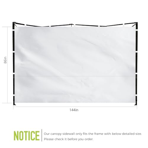 Instant Canopy Sidewalls for Pop Up Canopy Tent, 300D Waterproof Material for Outdoor Events, Vendor Booths, and Privacy (Sidewalls Only) (White, 12x12ft-4pcs) - color: White, size: 12x12ft-4pcs