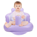 AirSwim Inflatable Baby Chair, Inflatable Baby Seat for Babies 3 Months and Up, Summer Blow Up Chair with Built in Air Pump, Bumbo Seat for Learning to Sit, Palying, Camping, Purple - color: Purple