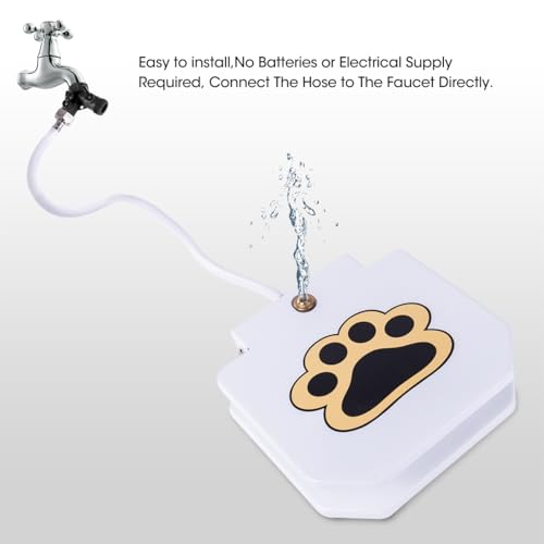 BACOENG Outdoor Dog Water Fountain Step On, Dog Sprinkler Paw Activated for Large Dogs, Pet Drinking Water Fountain with Upgraded Valve