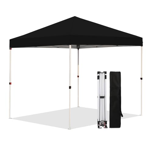 Northroad 8X8 FT Pop Up Canopy, Outdoor Instant Canopy Tent w/Carrying Bag, Portable Gazebo Shelter for Wedding Party,Commercial Event,Patio,Garden,Beach -Black - color: Black-3Y, size: 8x8
