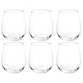 KOXIN-KARLU Classic 18-ounce Acrylic Stemless Wine Glasses, Unbreakable Mixed Drinkware Plastic Tumbler, set of 6 Clear - color: Clear