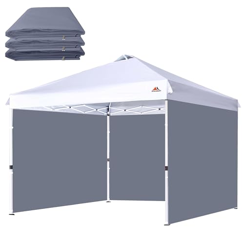 SCOCANOPY SideWall for 8'x8' Pop Up Canopy Frame, 3 Pack SunWall Only,(Dark Gray) - color: Dark Gray