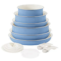 Pots and Pans Set - Ceramic Cookware Set Detachable Handle Pots and Pans With Removable Handles Kitchen Pans for Cooking Pot Set Nonstick Non Toxic Camping Cookware for RV Travel Gift - color: Blue