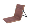 Ultra-Light Folding Camping Chair with Backrest,Outdoors Relaxing Floor Seat for SwimmingPool Beach Lawn Picnic Road Trips - color: Brown
