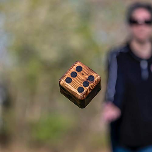 Giant Wooden Yard Dice - 3.5” Wood Die - Yardzee yard dice game - Price per single die