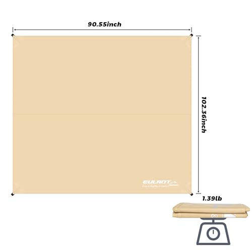 Tent Footprint, 210D Oxford Cloth Camping Tent Tarp, PU 3000 Waterproof Ground Sheet Mat for Tent, Backpacking, Hiking, Beach - size: 102 x91 inch