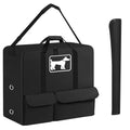 SIRUITON Dog Playpen Storage Bag,Fits 24" H 8 Panels and 9 Stakes Suitable for Foldable Exercise Pet Playpen, Dog Fence Travel Bag with Reinforced Double Handles. (Black, Fits 24in)