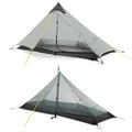 LANSHAN Ultralight Tent 3-Season Backpacking Tent for 1-Person or 2-Person Camping, Trekking, Kayaking, Climbing, Hiking - color: 1-person, grey
