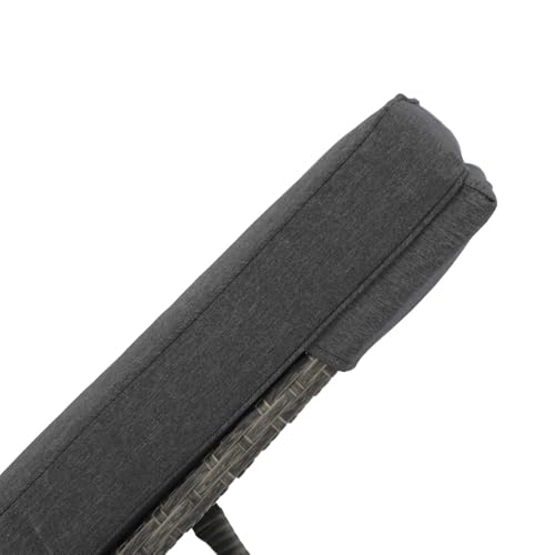 Patiorama Outdoor Patio Chaise Lounge Chair, Elegant Reclining Adjustable Pool Rattan Chaise Lounge Chair with Cushion, Grey PE Wicker, Steel Frame, for Deck, Poolside, Backyard (Dark Grey) - color: Dark Grey