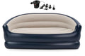 Yosogo Folding Portable Inflatable Double Sofa, Lazy Flocking Two-Seater Lounge Chair with Electric Air Pump - Great for Pop Up Indoor Living Room and Outdoor