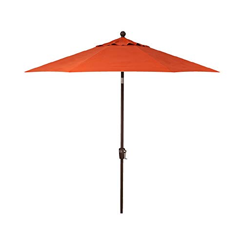 Treasure Garden Octagonal 9 ft Patio Umbrella - Outdoor Furniture Table Umbrella – Push-Button Tilt – Bronze Aluminum Frame (Obravia, Sunset) - color: O'bravia Sunset w/Bronze Frame, size: 9 FT Push Button Tilt