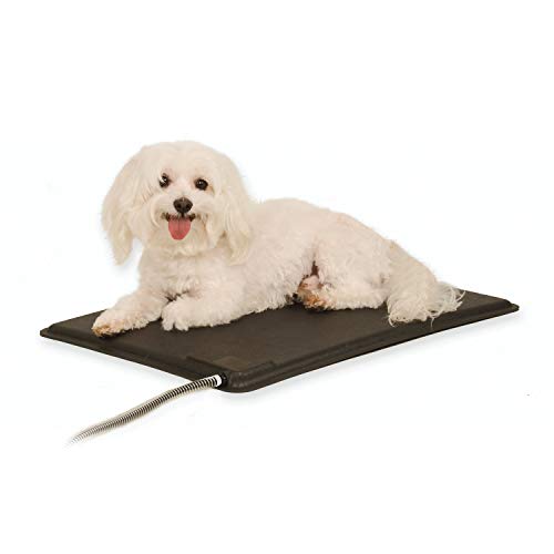 K&H Pet Products Lectro-Kennel Heated Outdoor Dog Pad, Durable Rigid ABS Plastic Waterproof Heated Pad for Dog & Cat Houses Outdoor, Washable Cover, Safety Listed - Small 18.5 X 12.5in Black 40W - size: Small (12.5 x 18.5 in), style: Recyclable Box