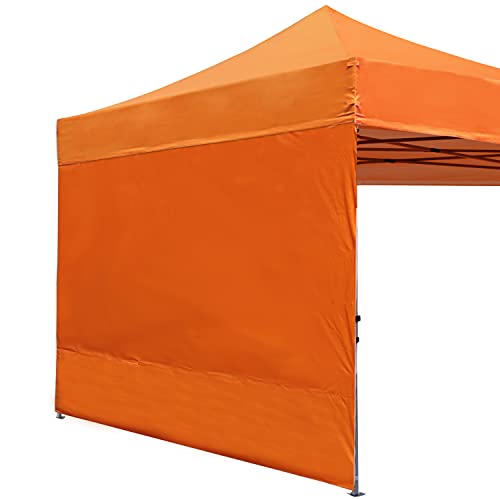 ABCCANOPY Instant Canopy SunWall 10x10 FT, 1 Pack Sidewall Only, No Frame or Top, Orange - color: Orange, size: 10x10