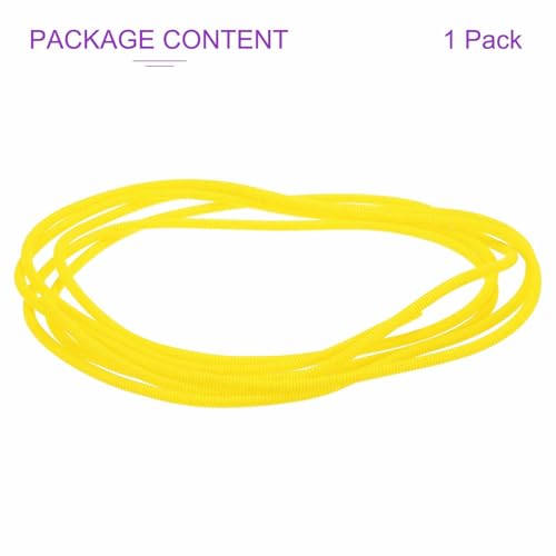 DMiotech 20ft Wire Loom Split Tubing 1/4 Inch(6.4mm) ID, Cord Protectors from Pet Flexible Conduit Cable Management for Office Home Garden, Yellow - color: Yellow, size: 1/4"-20ft