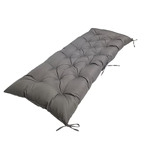 Outdoor Chair Cushions, Waterproof Tufted Bench Cushion for Outdoor Furniture, Garden Recliner Seat Cushions Waterproof Sofa Pads 40" x 20", Dark Grey, 1 Pack - color: Dark Grey