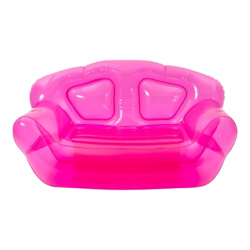Inflatable Sofa Blow UP Chairs Couch Lounger Portable Air Inflatable Couch Inflatable Double Person Sofa for Indoor Living Tent Camping Outdoor Activities (Red)