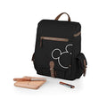 PICNIC TIME Disney Mickey Mouse Moreno 3-Bottle Wine & Cheese Tote, Padded Wine Bag with Adjustable Shoulder Strap, Wine Picnic Tote Bag, (Black)