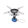 Widesea Camping Burner Stove 3300W Outdoor Gas Stove Small Backpacking Stoves Portable Bottletop Backpacking Stove Portable Tourist Survival Bushcraft Kitchen - style: NON IGNITION