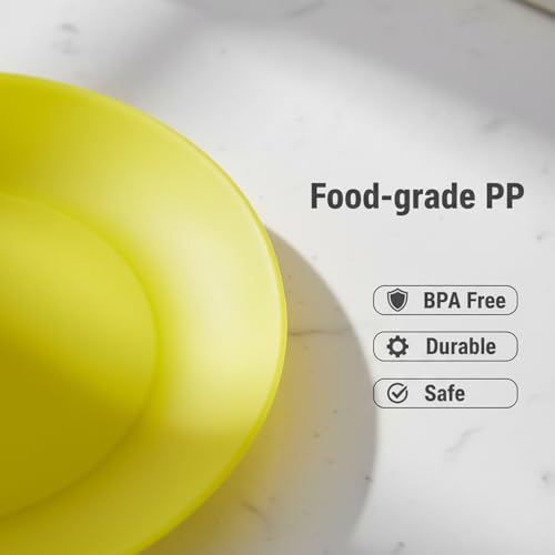 AOYITE 10 inch Plastic Plates Reusable - Lightweight Flat Dinner Plates set of 12 - BPA Free Dishwasher Safe & Microwave Plate for Kids Kitchen Party Camping Outdoor - color: Bright Multicolor