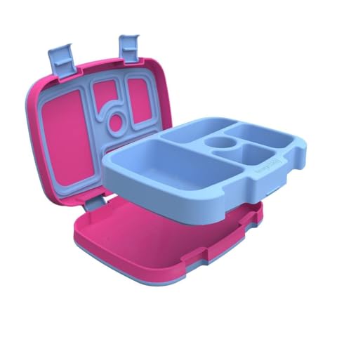 Bentgo Kids Prints Leak-Proof, 5-Compartment Bento-Style Kids Lunch Box - Ideal Portion Sizes for Ages 3-7, Durable, Drop-Proof, Dishwasher Safe, & PFAS & BPA-Free Materials (Rainbows & Butterflies) - color: Rainbows and Butterflies