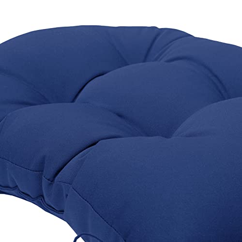 QILLOWAY Outdoor High Back Chair Cushion for Adirondack, All Weather Rocking Chair Cushions Thick Padded Replacement for Patio Furniture,Navy - color: Navy