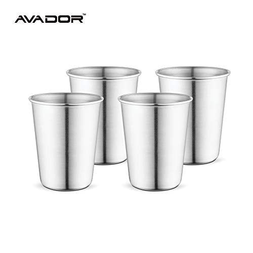 Avador® 18/8 Stainless Steel Products for Dining | Camping | Outdoor BPA Free Dishwasher Safe (Set of 4 Tumbler 8 oz) - color: Set of 4 Tumbler 8 oz