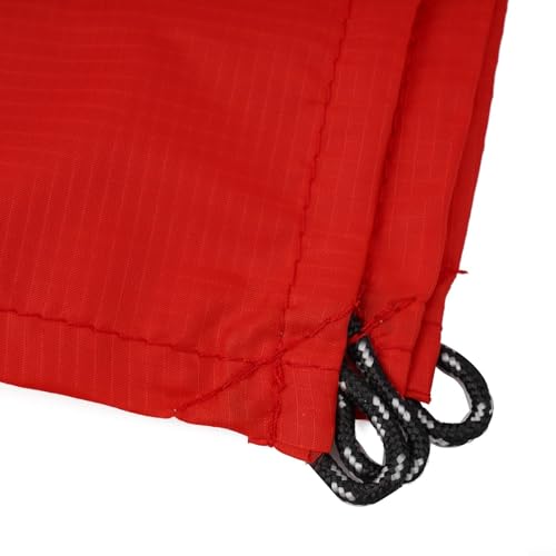210T Polyester Camping Tarps, Waterproof Rain Fly Sun Shade Shelters With 6 Tie Points For Hiking Backpacking Beach Picnic(Red 140x200CM) - color: Red 140x200cm