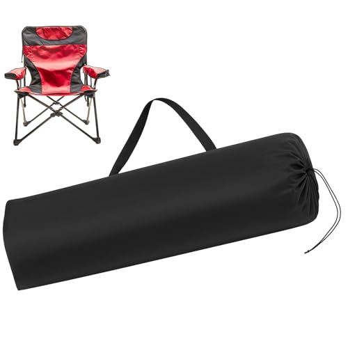 Nogeqi Camping Chair Bag Replacement, Black Portable Folding Chair Bag with Shoulder Strap for Travel Camping Sports Outdoors, 80x20cm/31.5x7.87in (Chair is Not Included)