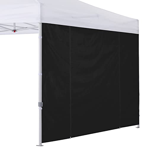COOSHADE Instant Canopy SunWall 8x8 Canopy SideWall for Pop up Canopy Tent, 1 Pack Door Wall Only, Black - color: Black, size: 8x8-Door Wall