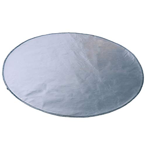 Fire Pit Mat, Round Grill Mat for Ground, Patio, Deck, Lawn, Outdoor or Campsite Protection Ember Mat Pad Silver (24‘’x24‘’) - size: 24‘’x24‘’