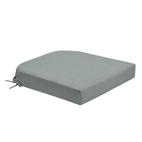 Arden Foam Outdoor Round Back Seat Cushion Kit, 20 x 19, Made with ProFoam, Rain-Proof, Fade Resistant, Stone Grey Leala - color: Stone Grey Leala, style: 20 x 19 Foam Rounded Back Seat Cushion