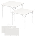 34" Folding Card Table, 3 Foot Portable Plastic Tables with Collapsible Legs & Carrying Handle, Fold in Half Square Table, Bi-Folding Commercial Tables for Indoor Outdoor Party Dining Camping - size: 2PK Card Table
