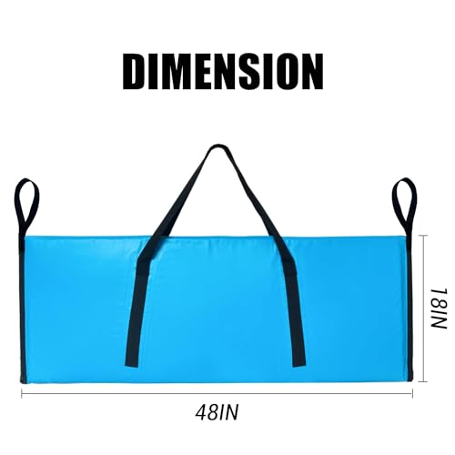 Buffalo Gear Insulated Fish Cooler Bag Portable Fish Kill Bag Keep Ice-cold More Than 48 Hours - color: Blue, size: 48x18in